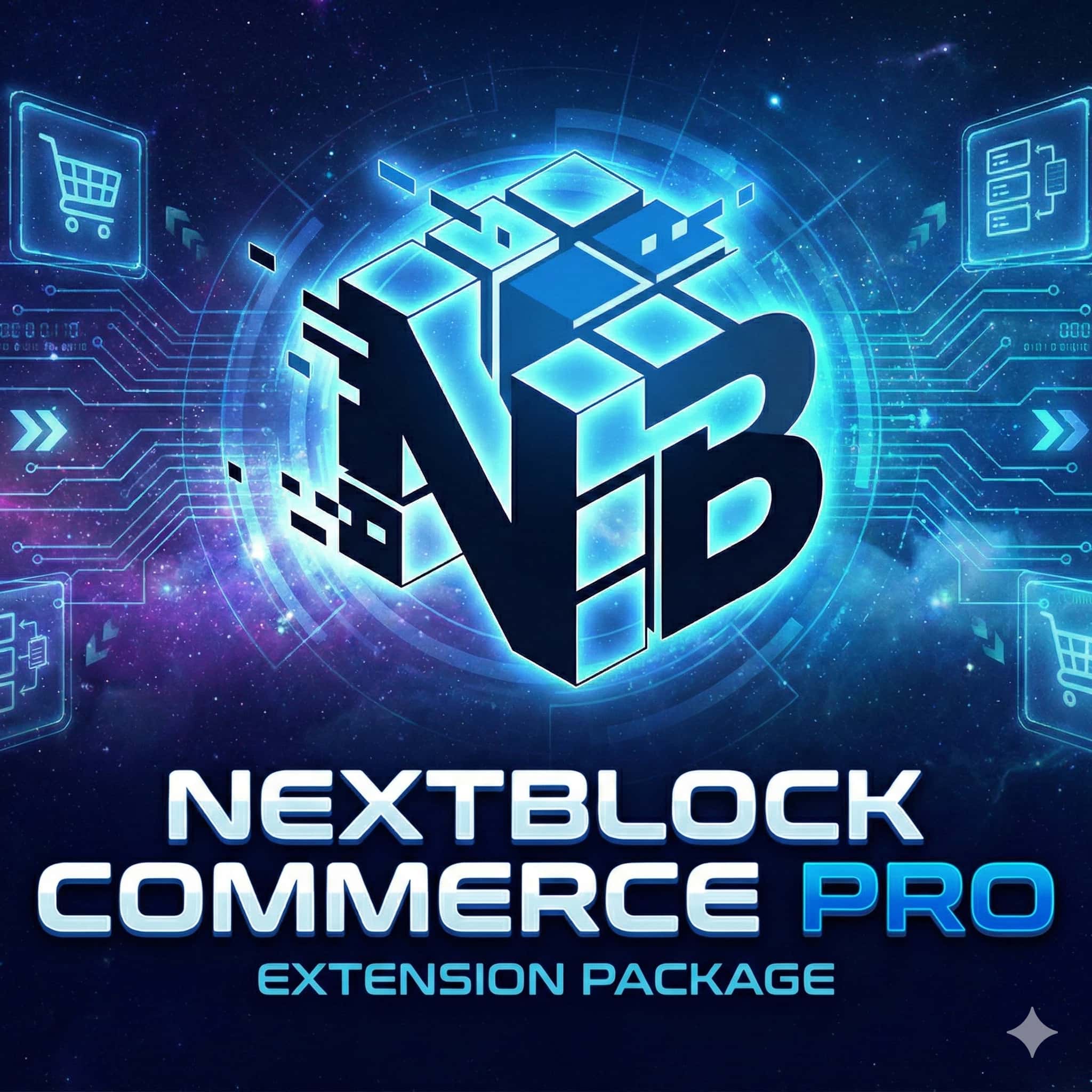NextBlock™ Commerce dashboard showing product management